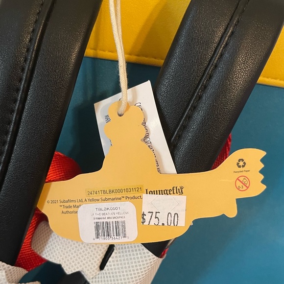 Loungefly Backpack Beatles Yellow Submarine Mini Backpack - Picture 7 of 7